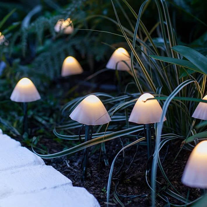 Contemporary Solar LED Mushroom String Lights for Outdoor Patio  

Illuminate your outdoor space with our contemporary solar LED mushroom string lights. Perfect for patios, gardens, and gatherings, these energy-efficient lights add a whimsical touch while