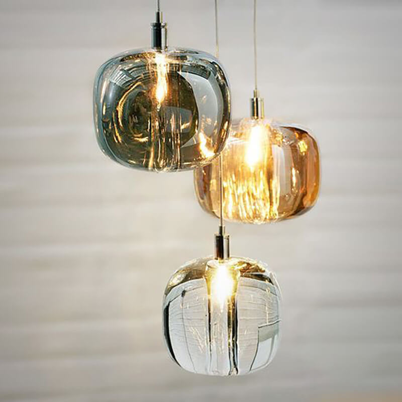 Modern Clear Glass Cube Pendant Light - 1-Light Ceiling Fixture, Contemporary Lighting for Kitchen, Dining, or Living Room