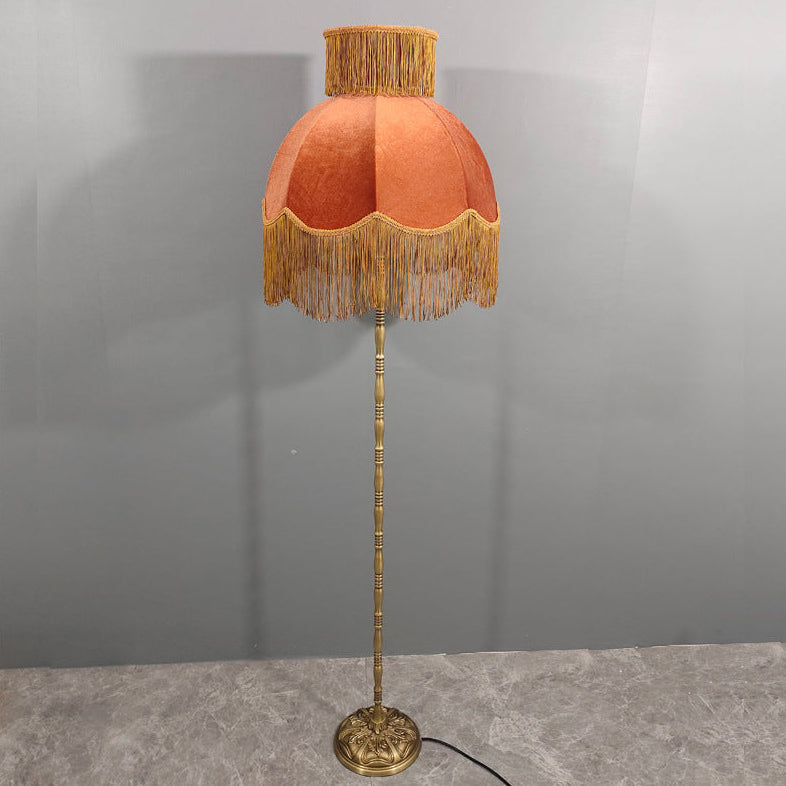 Traditional Vintage Cylinder Semicircle Tassel Floor Lamp - 1-Light Copper Design for Living Room

Illuminate your living room with this exquisite traditional vintage floor lamp. Featuring a unique cylinder shape and elegant semicircle design, this 1-ligh