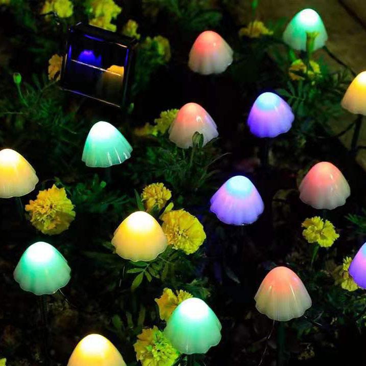 Contemporary Solar LED Mushroom String Lights for Outdoor Patio  

Illuminate your outdoor space with our contemporary solar LED mushroom string lights. Perfect for patios, gardens, and gatherings, these energy-efficient lights add a whimsical touch while