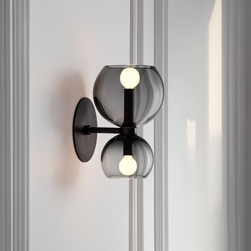 Modern 2-Light Bowl Wall Sconce - Elegant Lighting Fixture for Stylish Decor
