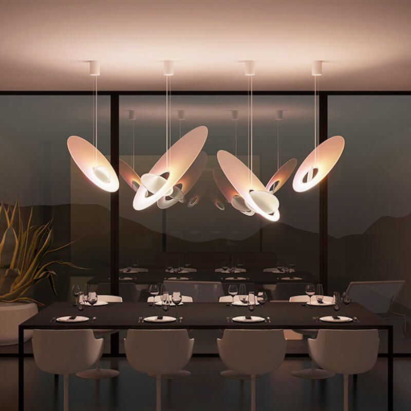 Galaxy Satellite Saturn LED Pendant Light - Artistic Acrylic Design, 1-Light Fixture for Modern Home Decor
