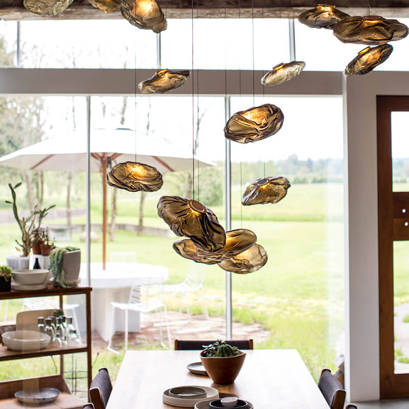 Modern Cloud Glass Pendant Light - 1-Light Suspension Fixture for Contemporary Decor
