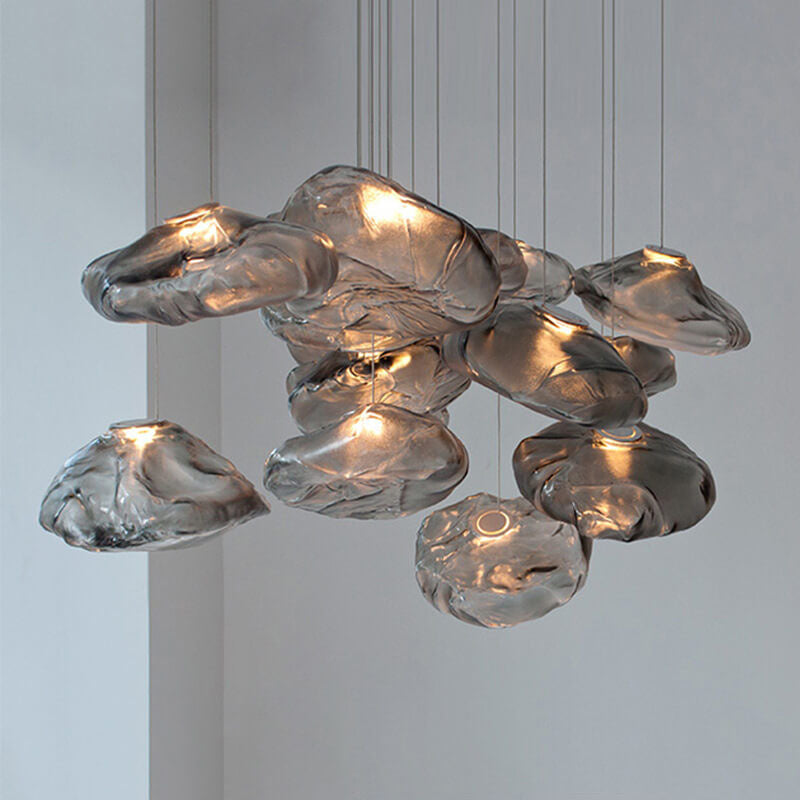 Modern Cloud Glass Pendant Light - 1-Light Suspension Fixture for Contemporary Decor