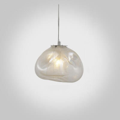 Modern Cloud Glass Pendant Light - 1-Light Suspension Fixture for Contemporary Decor