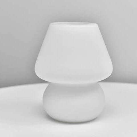 Retro Glass Mushroom LED Night Light Table Lamp