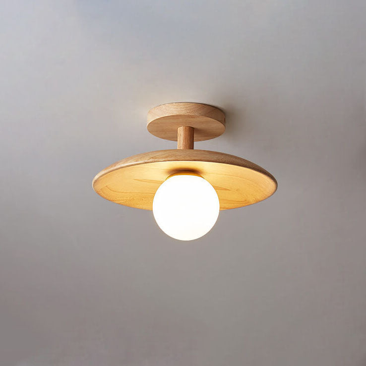 Nordic Wooden Dome 1-Light Semi-Flush Mount Ceiling Light 

Illuminate your space with a sleek Nordic design. This semi-flush mount ceiling light features a stylish wooden dome, ideal for modern, minimalist, or Scandinavian interiors. Perfect for living r