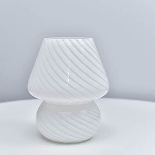 Retro Glass Mushroom LED Night Light Table Lamp
