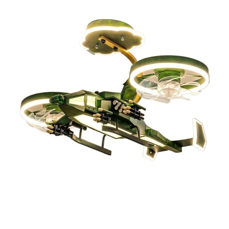 Contemporary Kids Airplane Acrylic LED Ceiling Fan Light for Bedroom 

Illuminate your child's room with this stylish and fun airplane-themed ceiling fan light. Featuring a modern design, the acrylic construction provides a bright and energy-efficient LED