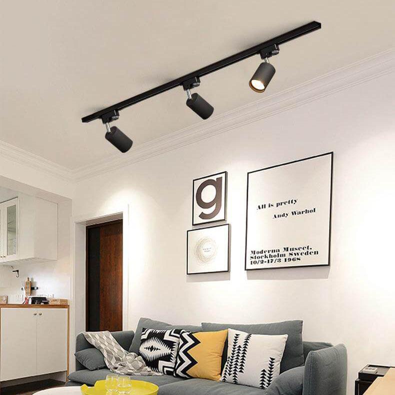 Modern Tubular Track Lighting - 3/4/5 Light LED Flush Mount Fixture