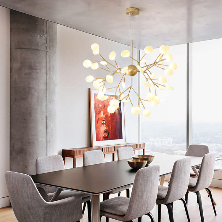 Modern Metal 27/36 Light Fireflies LED Chandelier - Contemporary Lighting, Dimmable Fixtures, Stylish Home Decor, Energy-Efficient Design