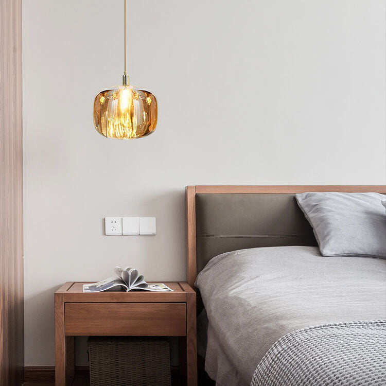 Modern Clear Glass Cube Pendant Light - 1-Light Ceiling Fixture, Contemporary Lighting for Kitchen, Dining, or Living Room