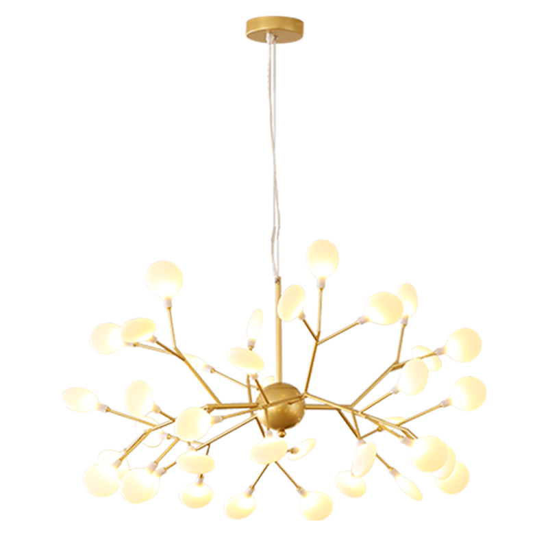Modern Metal Branches 27/36 Light Fireflies LED Chandelier - Elegant Lighting Fixture for Home Decor, Energy-Efficient Design, Contemporary Ceiling Lights