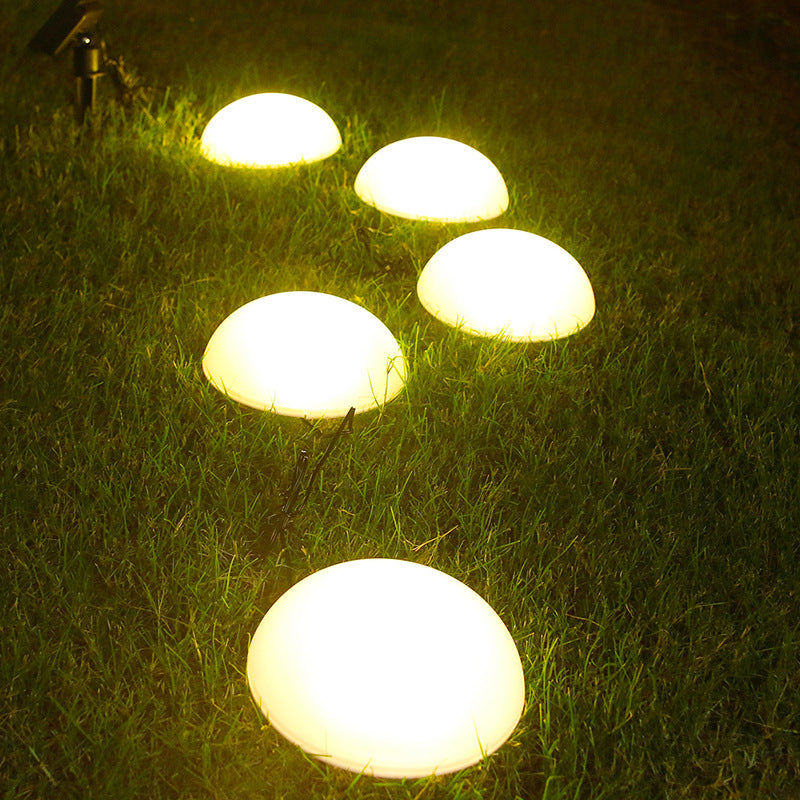 Solar 5 Half Ball LED Garden Lights - Decorative Lawn Plug-In Outdoor Lighting