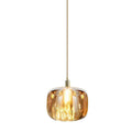 Modern Clear Glass Cube Pendant Light - 1-Light Ceiling Fixture, Contemporary Lighting for Kitchen, Dining, or Living Room