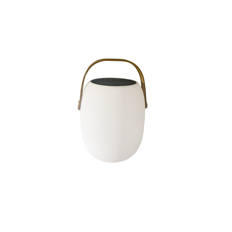 Solar PE Portable Basket LED Outdoor Light - Waterproof Decorative Lantern
