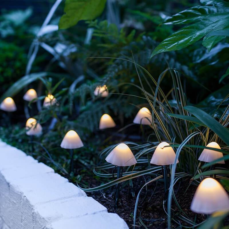 Contemporary Solar LED Mushroom String Lights for Outdoor Patio  

Illuminate your outdoor space with our contemporary solar LED mushroom string lights. Perfect for patios, gardens, and gatherings, these energy-efficient lights add a whimsical touch while