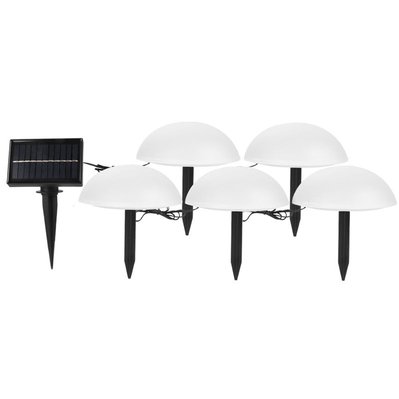 Solar 5 Half Ball LED Garden Lights - Decorative Lawn Plug-In Outdoor Lighting