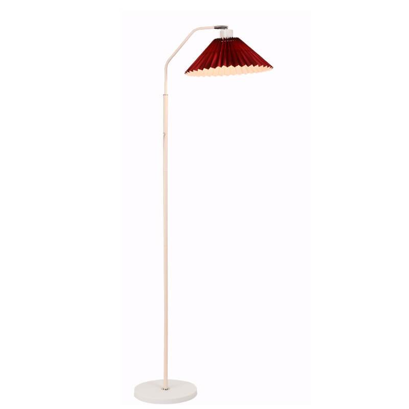 Minimalist Fabric Pleated Shade Floor Lamp - 1-Light Standing Lamp for Modern Living Room, Bedroom, and Office