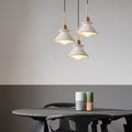 Nordic Minimalist White Cement Pendant Light - 1-Light Tapered Design