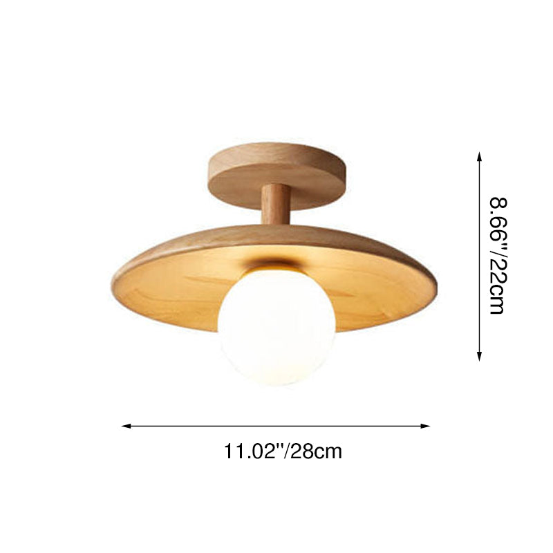 Nordic Wooden Dome 1-Light Semi-Flush Mount Ceiling Light 

Illuminate your space with a sleek Nordic design. This semi-flush mount ceiling light features a stylish wooden dome, ideal for modern, minimalist, or Scandinavian interiors. Perfect for living r