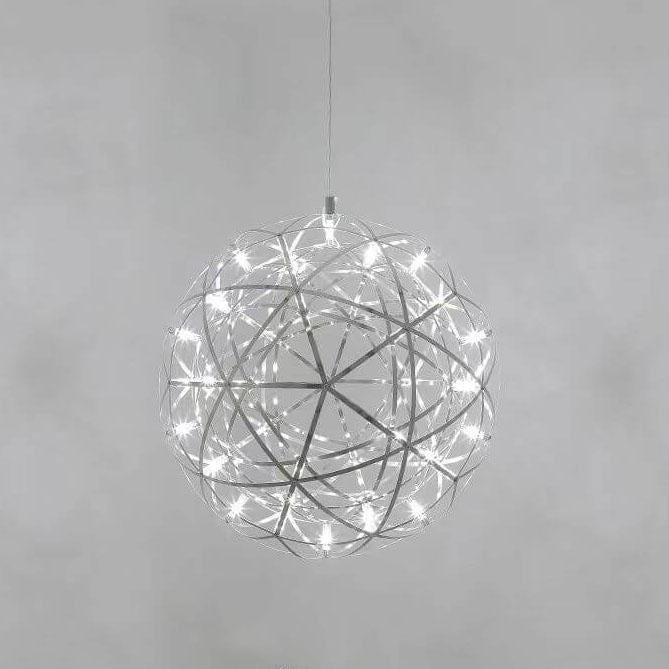 Contemporary Iron 12-Light LED Firework Pendant for Living Room