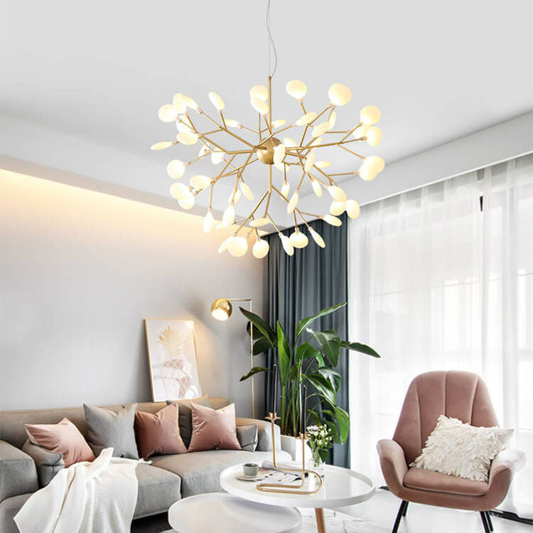 Modern Metal 27/36 Light Fireflies LED Chandelier - Contemporary Lighting, Dimmable Fixtures, Stylish Home Decor, Energy-Efficient Design