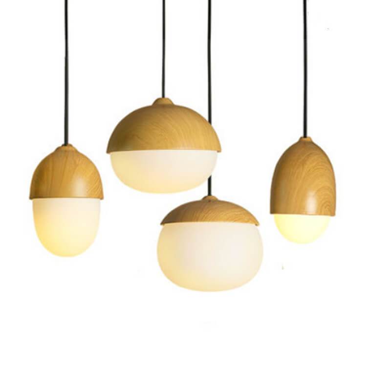Modern Beige Nut Globe Pendant Light - 1-Light Fixture for Home Decor, Contemporary Ceiling Lighting, Stylish Pendant Lamp, Living Room, Kitchen, Dining Room Lighting
