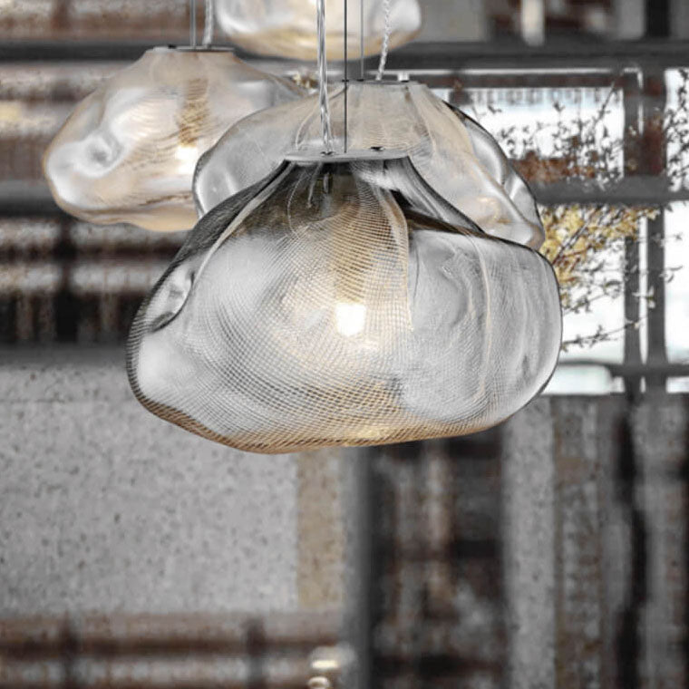 Modern Cloud Glass Pendant Light - 1-Light Suspension Fixture for Contemporary Decor