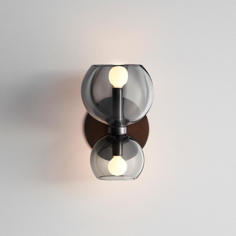 Modern 2-Light Bowl Wall Sconce - Elegant Lighting Fixture for Stylish Decor