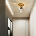 Crystal 1-Light Semi-Flush Mount Lighting with Diamond Shade
