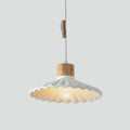 Modern Macaron Cement Scalloped Shade Pendant Light - 1-Light for Living Room