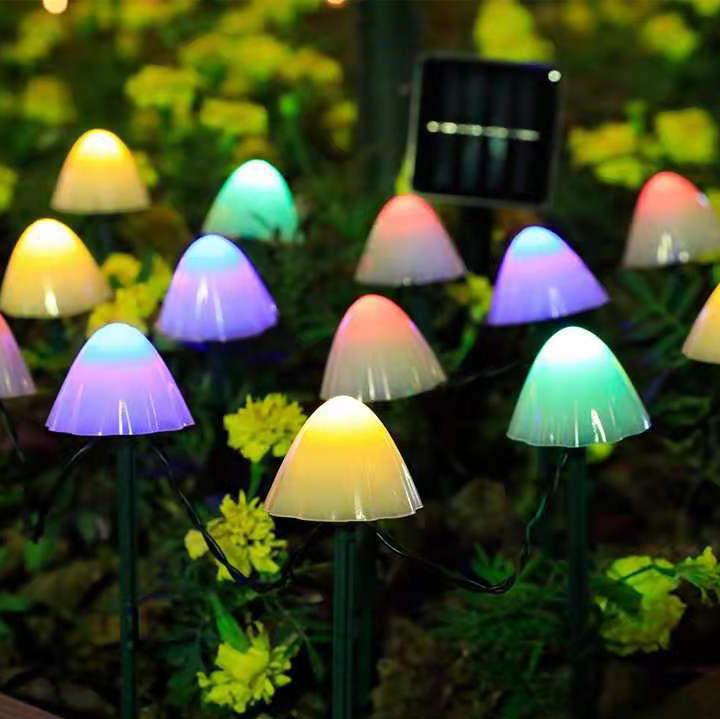 Contemporary Solar LED Mushroom String Lights for Outdoor Patio  

Illuminate your outdoor space with our contemporary solar LED mushroom string lights. Perfect for patios, gardens, and gatherings, these energy-efficient lights add a whimsical touch while