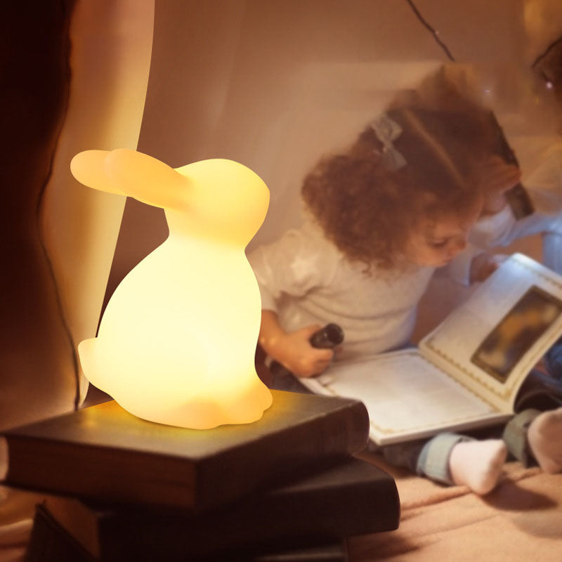 Contemporary Creative Rabbit LED Table Lamp for Bedroom, Cute Night Light for Kids, Modern Desk Decor, Stylish Bedroom Lighting, Unique Animal Design, Adjustable Brightness, Nursery Accessories, Home Decor Lighting