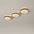 Modern Circle LED Flush Mount Track Light - 3/4/5 Light Fixture for Home, Office, and Retail Lighting