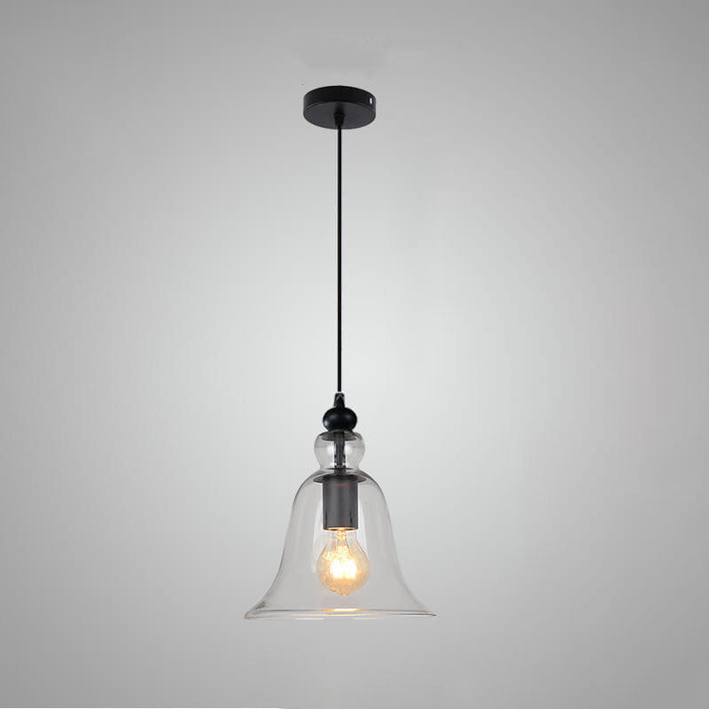 Industrial Glass 1-Light Pendant Ceiling Light Fixture