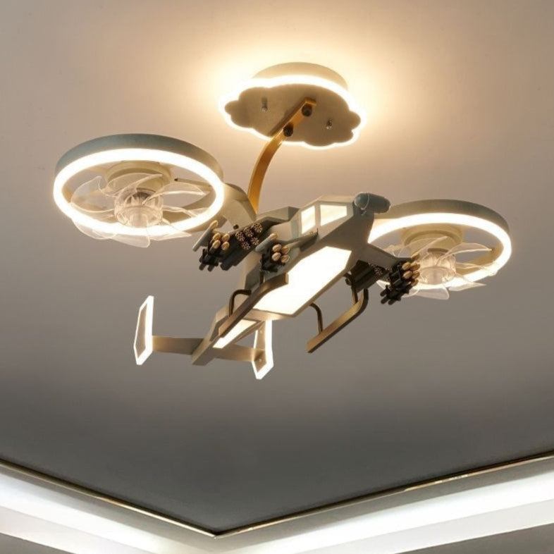 Contemporary Kids Airplane Acrylic LED Ceiling Fan Light for Bedroom 

Illuminate your child's room with this stylish and fun airplane-themed ceiling fan light. Featuring a modern design, the acrylic construction provides a bright and energy-efficient LED