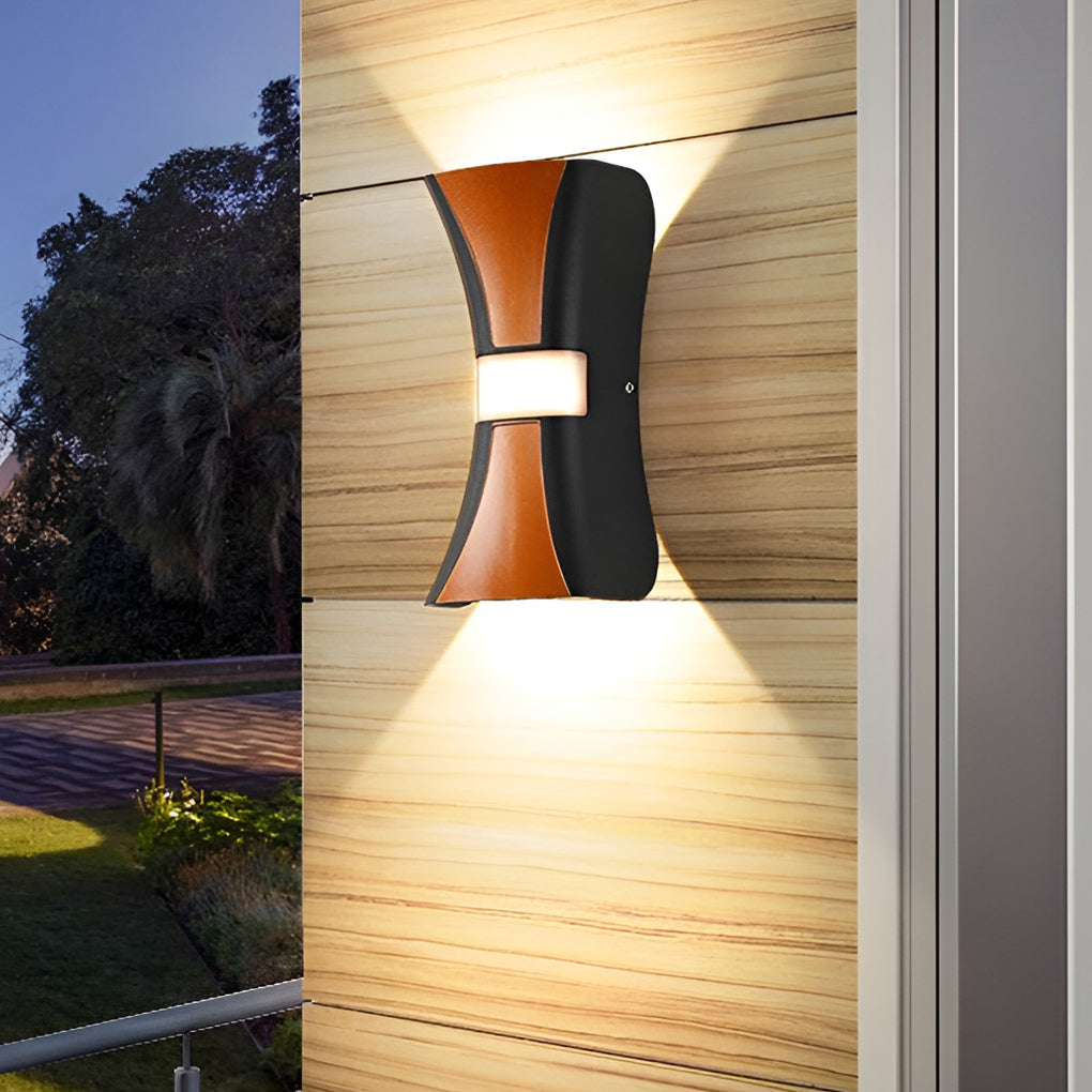 Modern Waterproof LED Hourglass Wall Light Up and Down