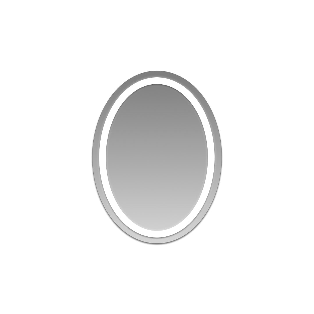 LED Oval Bathroom Lighted Vanity Mirror Multifunctional with Dimmable Touch Lighting, Anti-Fog, Backlit Makeup Mirror, Wall-Mounted Illuminated Vanity Mirror for Home and Salon Use
