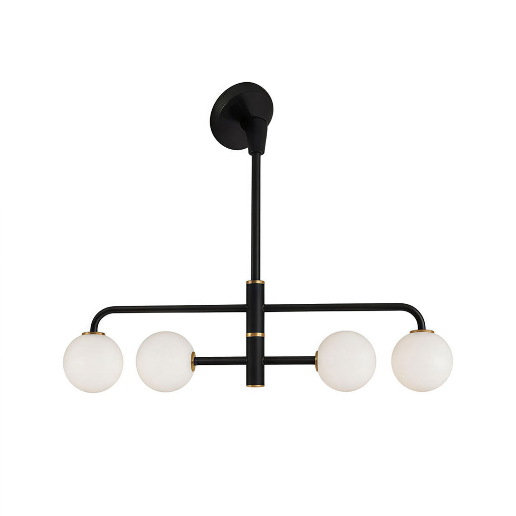 Black Semi Flush Mount Light for Sloped Ceilings - Minimalist Design