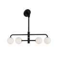 Black Semi Flush Mount Light for Sloped Ceilings - Minimalist Design