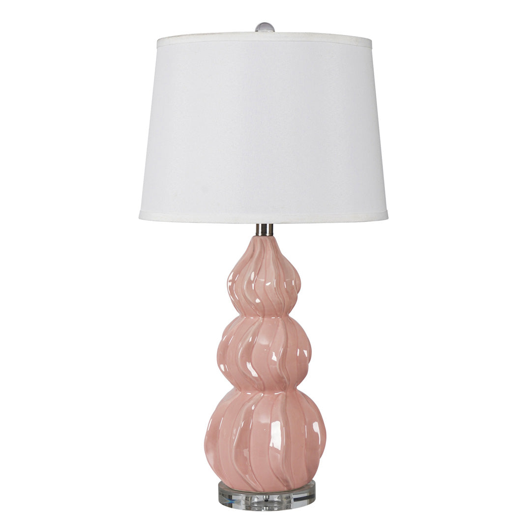 Gourd Ceramic Table Lamp – American Minimalist Accent Light for Home Decor