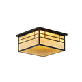 Square Waterproof Outdoor Ceiling Light - Flush Mount Courtyard Fixture