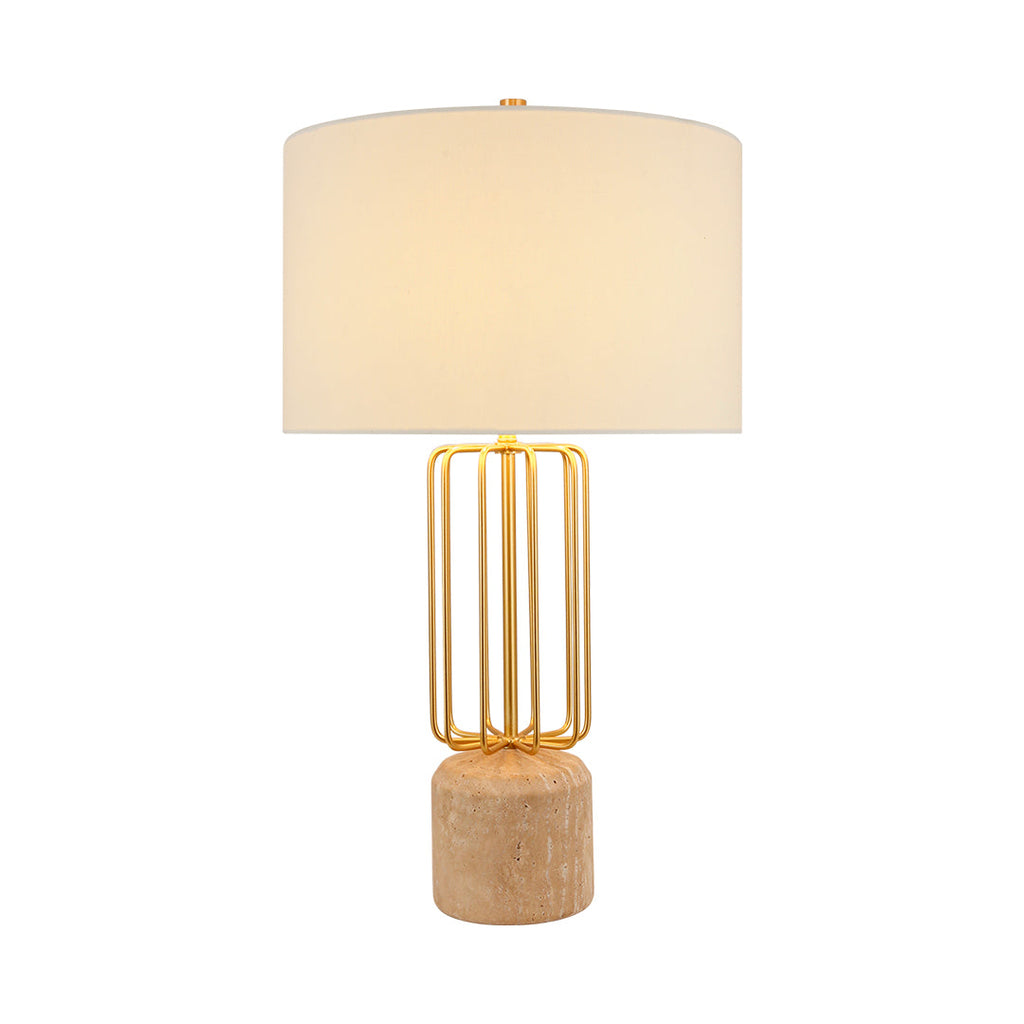 Geometric Metal Cage LED Table Lamp - Nordic Style Eye-Care Light
