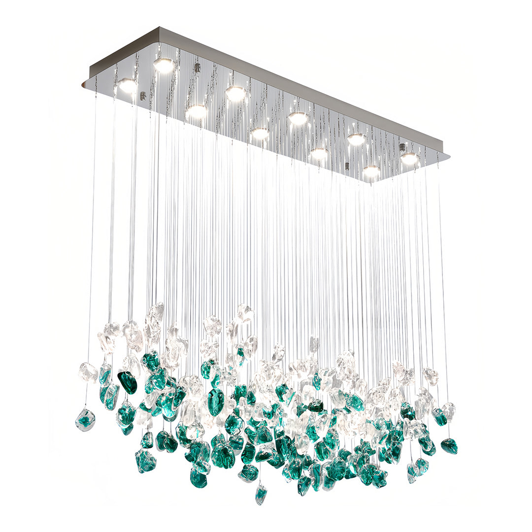 Beaded Glass Chandelier - Irregular Artistic Island Ceiling Light