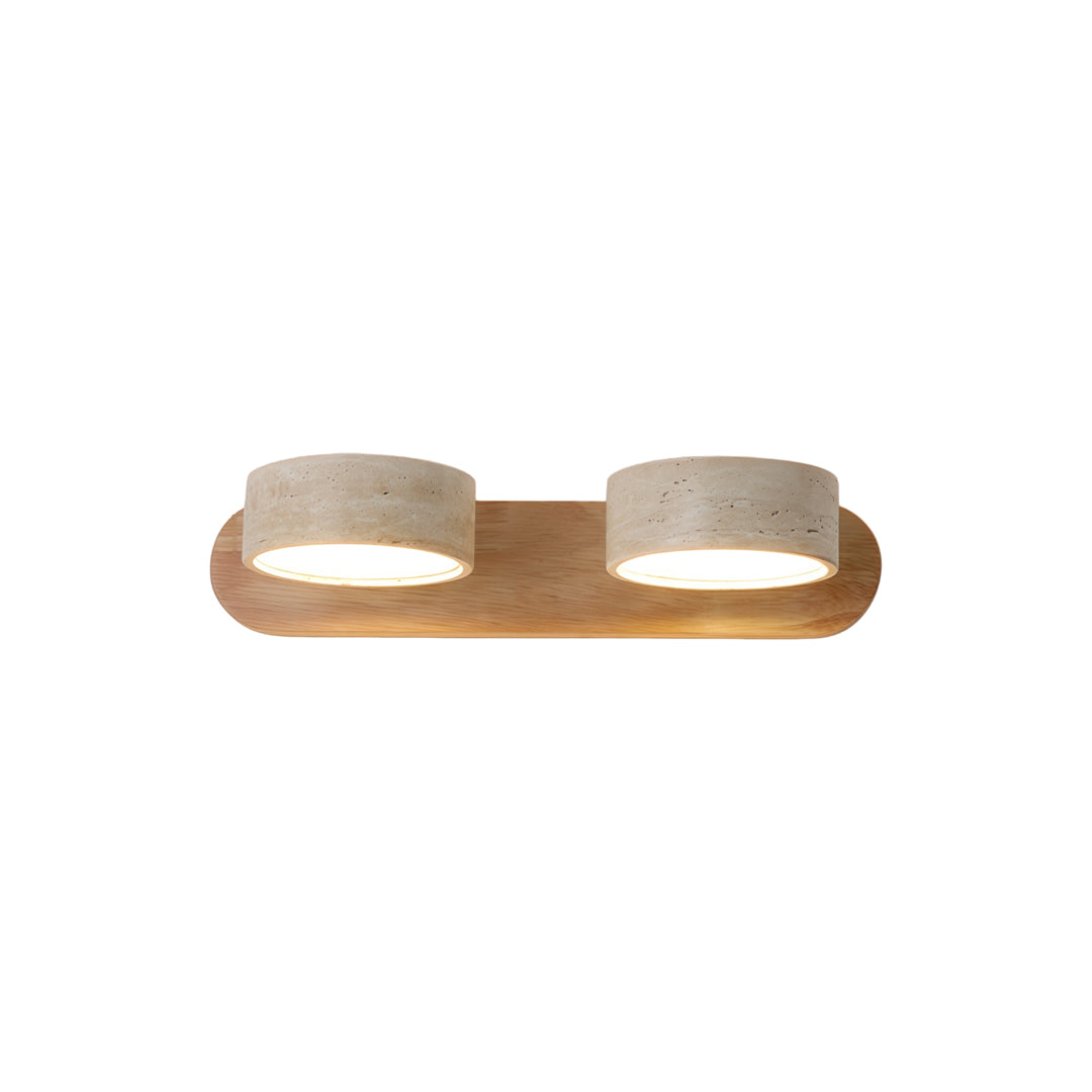 Vanity Bar Light Sconce Japanese Vintage Travertine LED Light, Wall Sconce Lighting, Bathroom Vanity Fixtures, Decorative LED Wall Lamp, Retro Japanese Home Decor, Rustic Travertine Lighting, Modern Vintage Wall Light, Energy Efficient LED Vanity Sconce,