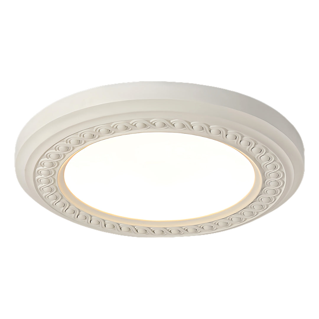Retro Flush Mount Carved Resin Acrylic Ceiling Light