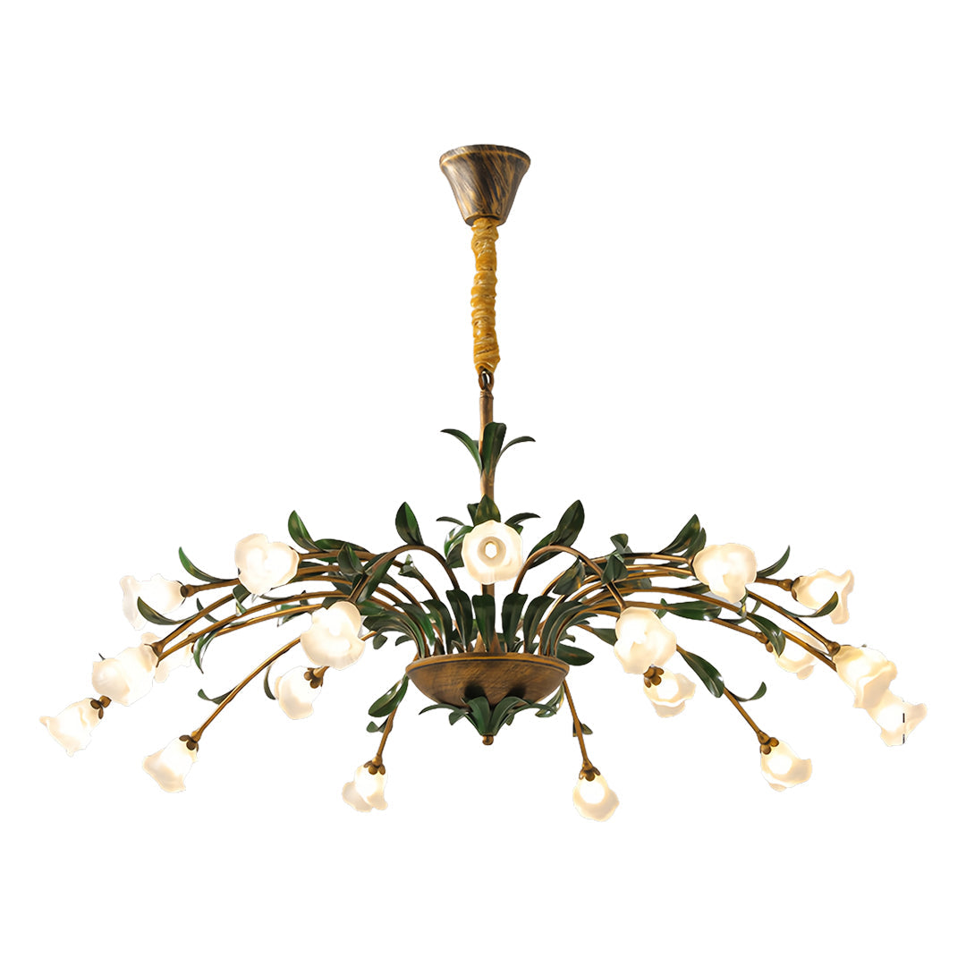 Vintage Floral Chandelier Rustic Branch Ceiling Light