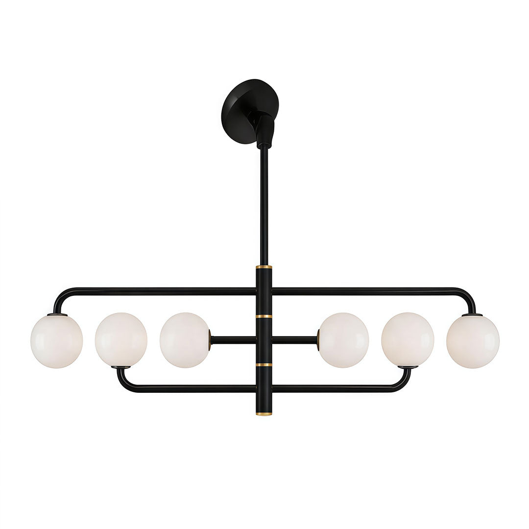 Black Semi Flush Mount Light for Sloped Ceilings - Minimalist Design