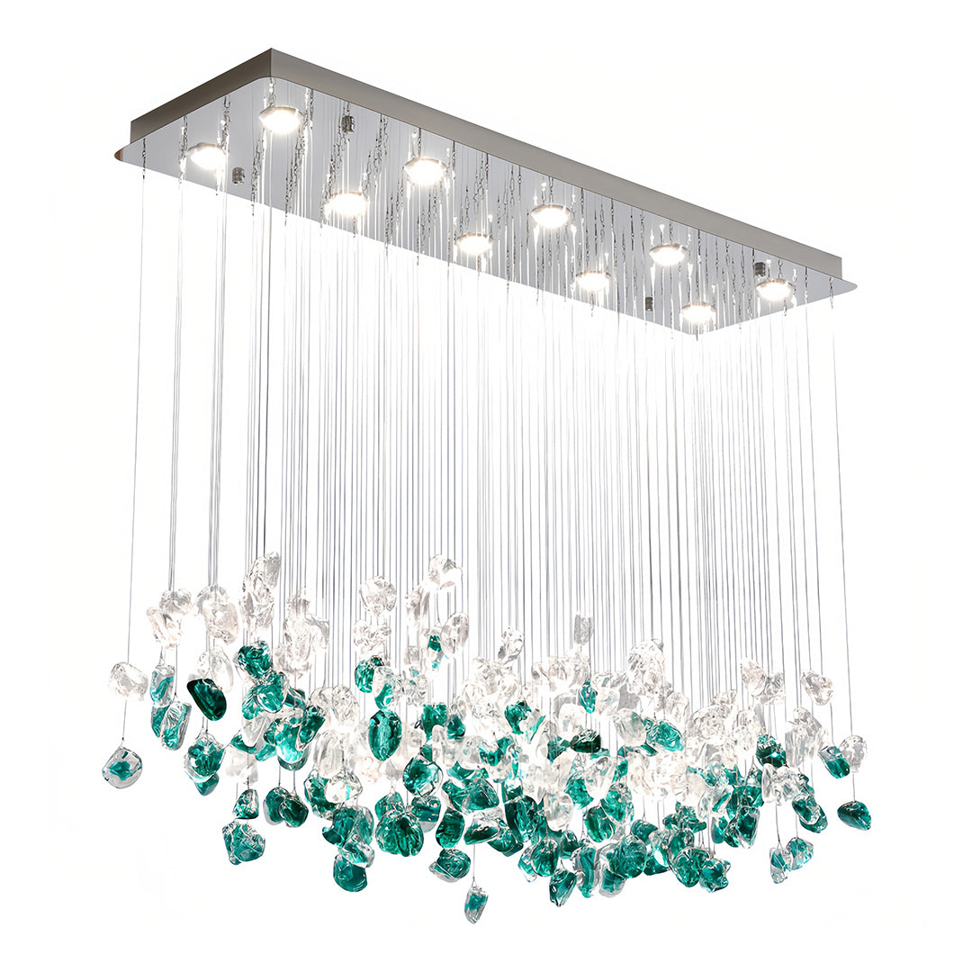 Beaded Glass Chandelier - Irregular Artistic Island Ceiling Light